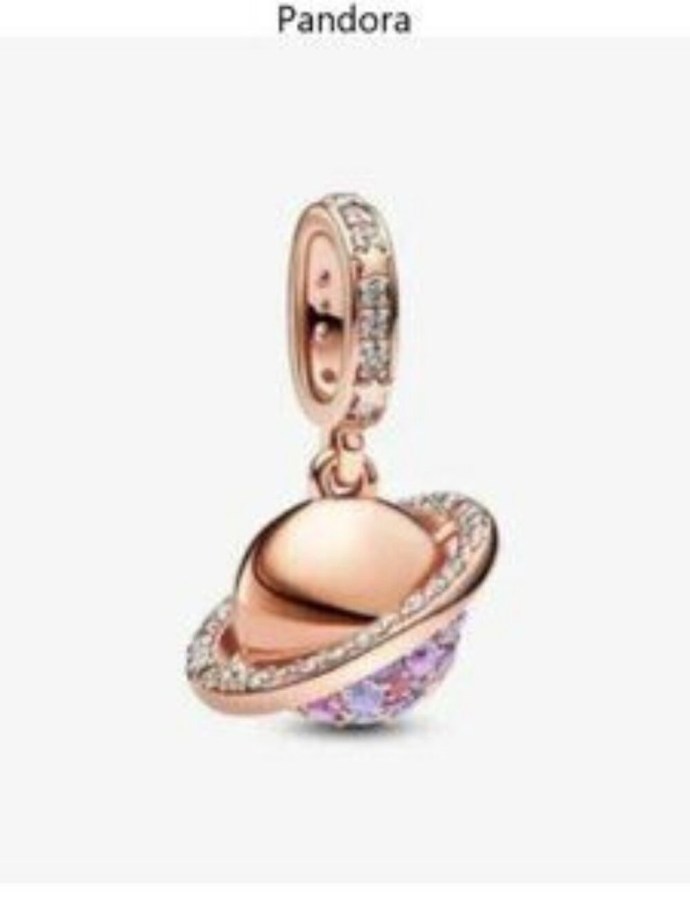 Pandora Planet Saturn Sparkling Dangle Charm